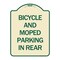 Signmission Bicycle and Moped Parking in Rear Heavy-Gauge Aluminum Architectural Sign, 24" x 18", TG-1824-24326 A-DES-TG-1824-24326 - alternate 1